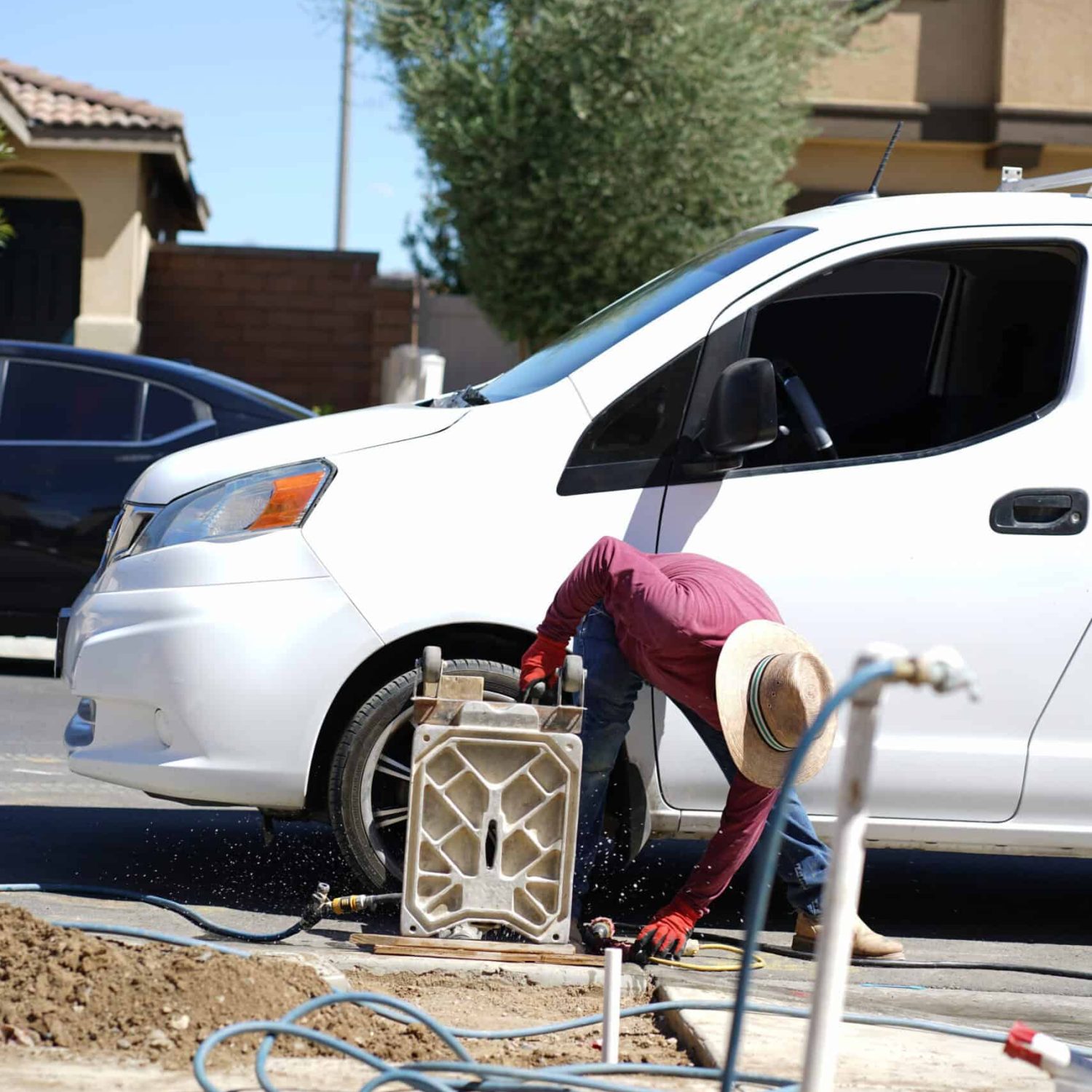 Professional curb core drilling for residential and commercial projects.